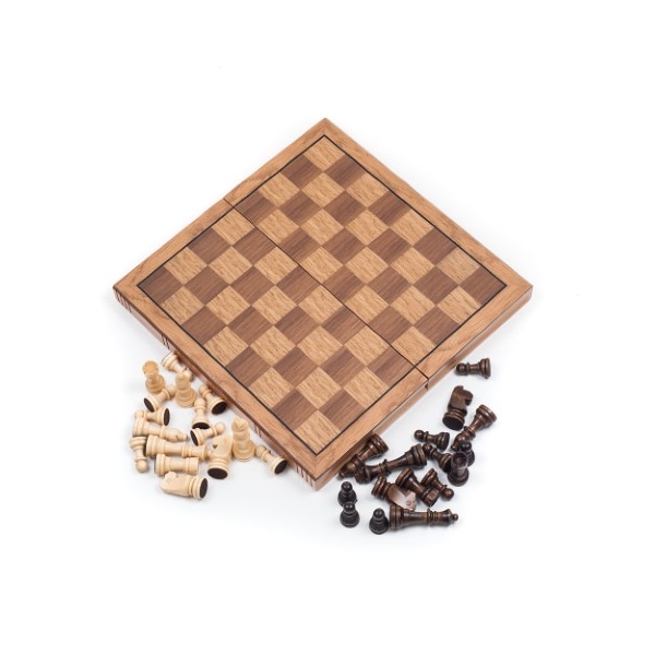 Toy Time Wooden Book Style Chess Board with Staunton Chessmen